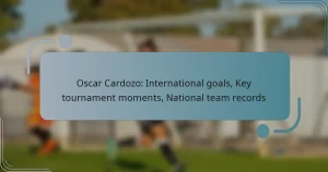 Oscar Cardozo: International goals, Key tournament moments, National team records