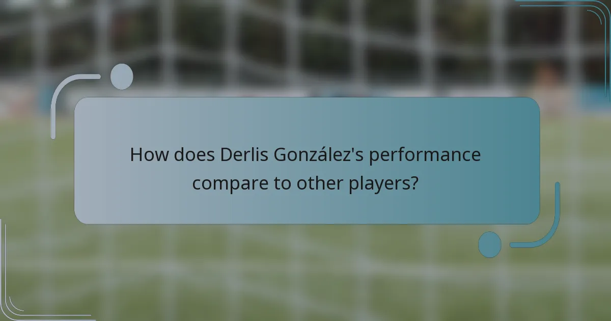 How does Derlis González's performance compare to other players?